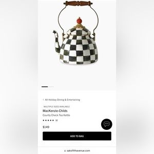 Mackenzie-childs Teakettle 2 Quart